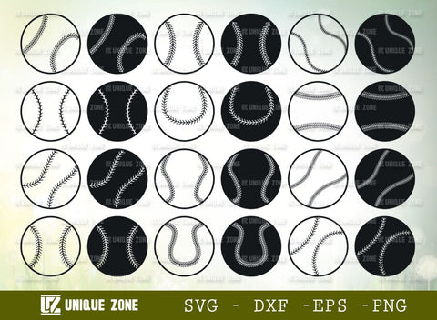 Base Ball SVG, Ball Silhouette, Sports Ball Svg, Base Ball Mom, Base Ball Outline SVG Unique Zone 