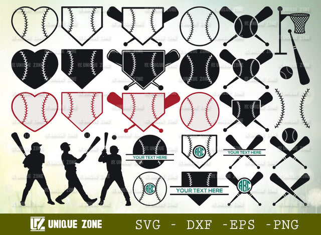 Base Ball SVG Cut File | Sports Ball Svg | Baseball Player Svg | Baseball Bat Svg | Ball Svg | Bat Svg | SVG Unique Zone 