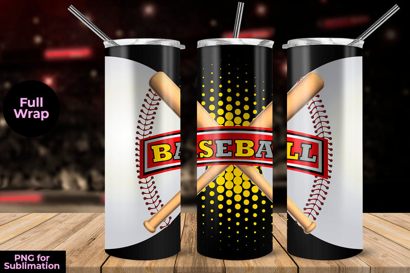 Baseball 20 oz Skinny Tumbler Wrap Sublimation Design Sublimation Sublimatiz Designs 
