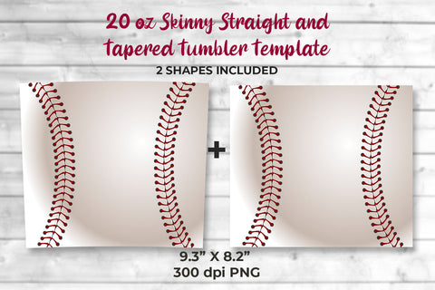 Baseball 20 oz Skinny Tumbler Wrap Sublimation Design Sublimation Sublimatiz Designs 