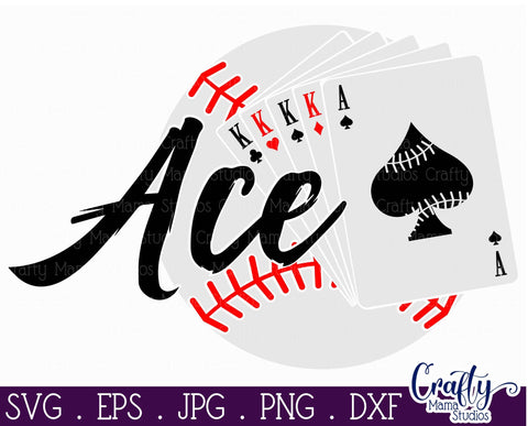 Baseball Ace Pitcher - Spade Svg SVG Crafty Mama Studios 