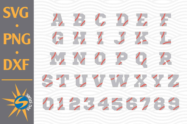 Baseball Alphabet SVG, PNG, DXF Digital Files Include SVG SVGStoreShop 