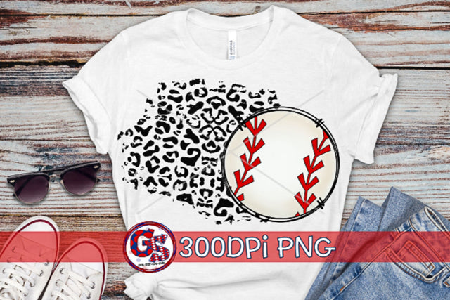 Baseball and Leopard PNG for Sublimation Sublimation Greedy Stitches 