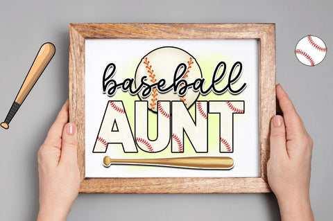 Baseball aunt Sublimation PNG, Baseball Sublimation Design Sublimation Regulrcrative 