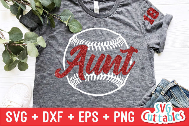 Baseball Aunt SVG Svg Cuttables 