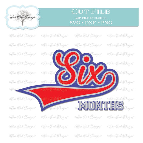 Baseball Baby Birthday Month Bundle SVG One Oak Designs 