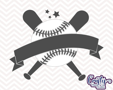 Baseball Banner Svg SVG Crafty Mama Studios 