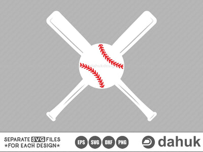 Baseball bat Svg, Baseball bat, eps, dxf, svg cuts, svg file, Silhouette, Clipart, Cuttable Design SVG dahukdesign 