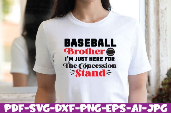 baseball brother i'm just here for the concession stand SVG farhad farhad 