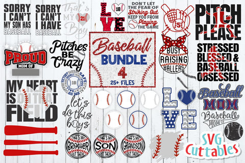 Baseball Bundle 4 SVG Svg Cuttables 