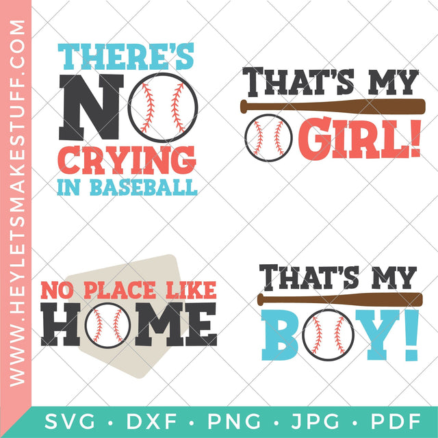 Baseball Bundle SVG Hey Let's Make Stuff 
