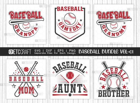 Baseball Bundle Vol-01 SVG Cut File | Baseball Grandpa Svg | Baseball Game Day Svg | Baseball Grandma Svg | Baseball Mom Svg | Baseball Aunt Svg | Baseball Brother Svg | Baseball Quote Design SVG ETC Craft 