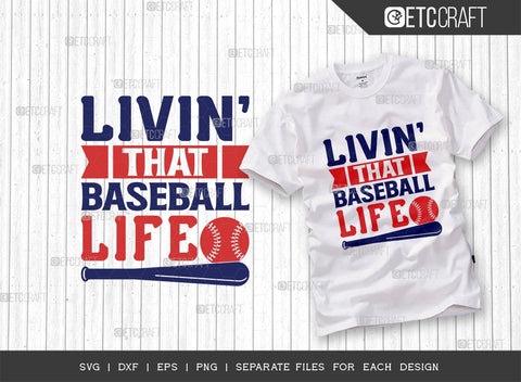 Baseball Bundle Vol-03 SVG Cut File | Let's Do This Boys Svg | Livin' That Baseball Life Svg | Swing For The Fences Svg | Baseball Life Svg | I May Be Little But I'm Her Biggest Fan Svg | Hit Hard Run Fast Turn Left Svg | Baseball Quote Design SVG ETC Craft 