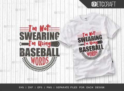 Baseball Mom - Baseball Words, a cut file SVG