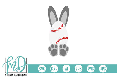 Baseball Bunny SVG Morgan Day Designs 