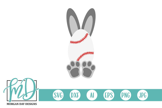 Baseball Bunny SVG Morgan Day Designs 
