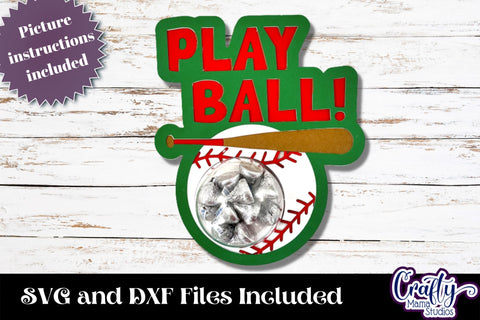 Baseball Candy Dome Holder, Play Ball Candy Ornament Svg SVG Crafty Mama Studios 