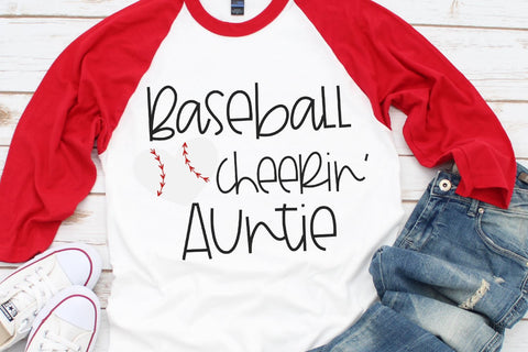Baseball Cheerin' Auntie SVG Morgan Day Designs 