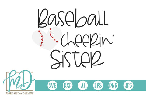 Baseball Cheerin' Sister SVG Morgan Day Designs 