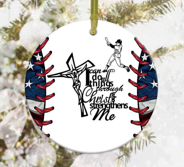 Baseball Christ Ornament Png, Round Christmas Ornament, PNG Instant Download, Xmas Ornament Sublimation Designs Downloads Sublimation CaldwellArt 