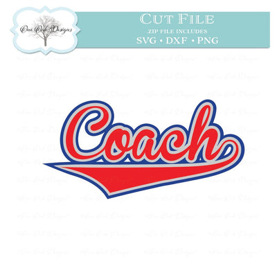 Baseball Coach Script SVG One Oak Designs 