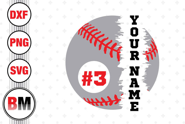 Baseball Custom Name SVG, PNG, DXF Files SVG BMDesign 
