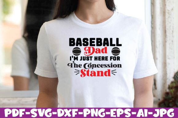 baseball dad i'm just here for the concession stand SVG farhad farhad 