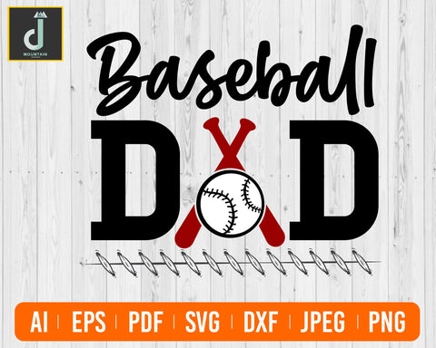 Baseball Dad SVG Files, Baseball Dad Cut Files, Baseball Dad Vector Files, Baseball Vector, Baseball Clip Art SVG Alihossainbd 