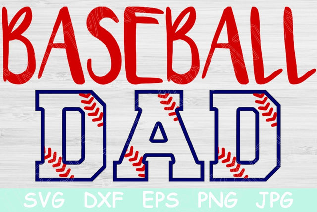 Baseball Dad Svg Files, Baseball Svg. Printable Cut files for Cricut and Silhouette. Digital Download Iron On Vinyl Design T Shirt Saying. SVG TiffsCraftyCreations 