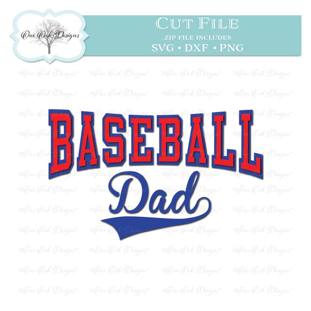 Baseball Dad SVG One Oak Designs 