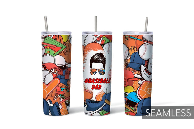 Baseball Dad Tumbler Sublimation Sublimation SvgOcean 