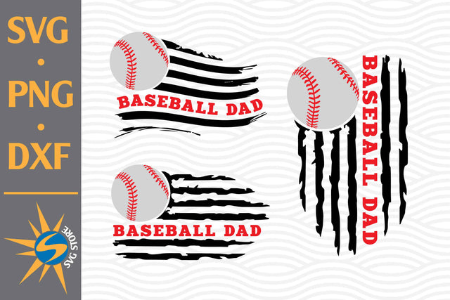 Baseball Dad US Flag SVG, PNG, DXF Digital Files Include SVG SVGStoreShop 