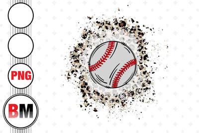 Baseball Distressed Leopard PNG Files Sublimation BMDesign 
