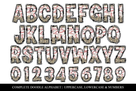 Baseball Doodle Letters, Baseball Sublimation Alphabet Set Sublimation BijouBay 