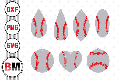 Baseball Earring SVG, PNG, DXF Files SVG BMDesign 