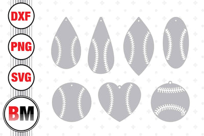 Baseball Earring SVG, PNG, DXF Files SVG BMDesign 