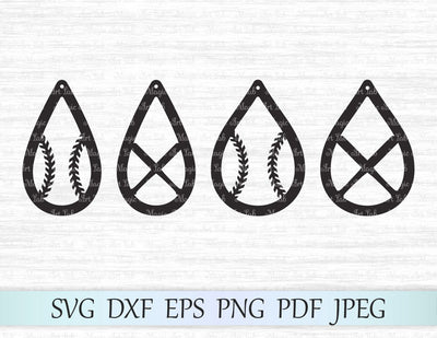 Baseball earrings cut files SVG MagicArtLab