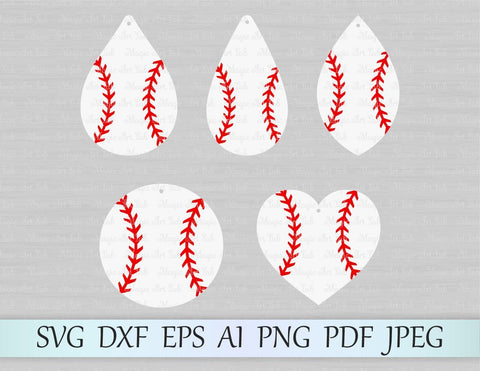 Baseball earrings cut files SVG MagicArtLab 