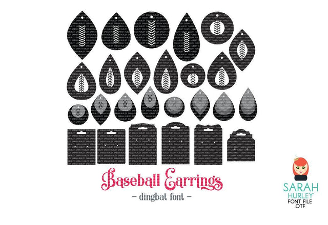 Baseball Earrings Font Font Sarah Hurley 