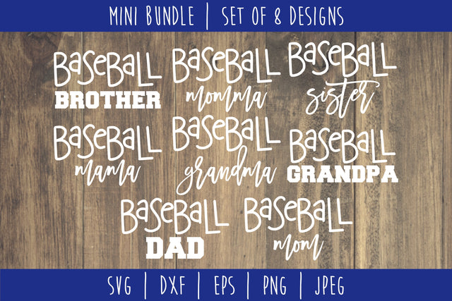 Baseball Family Mini Bundle - Set of 8 (Copy) SVG SavoringSurprises