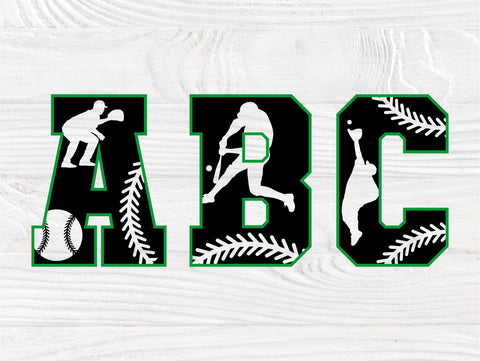 Varsity Alphabet Font SVG Sports Jersey Numbers SVG Baseball 