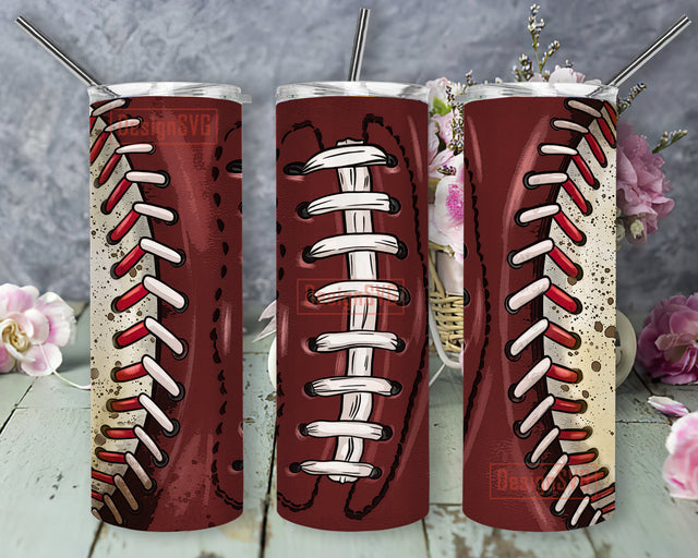Baseball Football 20oz Full Tumbler Wrap, Dirty Baseball Tumbler Wrap, Football and Baseball Tumbler Png, Sport Sublimation Design, Digital Download Sublimation DesignSVG 
