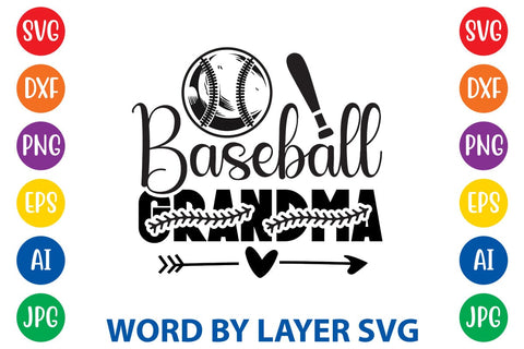 Baseball Grandma SVG Design SVG Rafiqul20606 