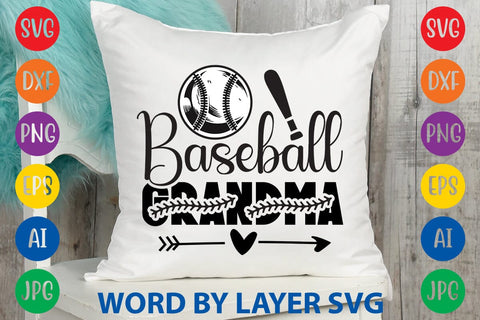 Baseball Grandma SVG Design SVG Rafiqul20606 