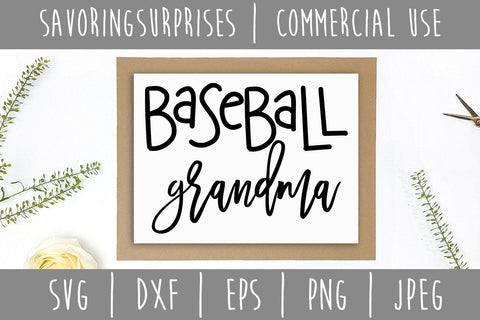 Baseball Grandma SVG SavoringSurprises 