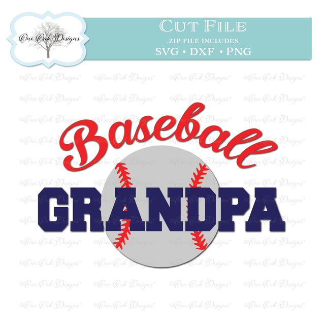 Baseball Grandpa SVG One Oak Designs 