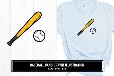 Baseball hand drawn illustration svg SVG vectorbundles 