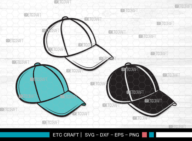 Baseball Hat Clipart SVG | Baseball Cap Svg | Cap Svg | Softball Cap Svg | Baseball Hat Clipart SVG ETC Craft 