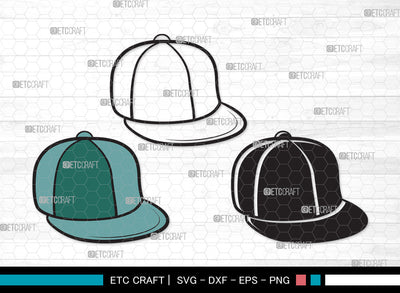 Baseball Hat Clipart SVG | Baseball Cap Svg | Cap Svg | Softball Cap Svg | Baseball Hat Clipart SVG ETC Craft 