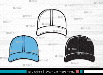 Baseball Hat Clipart SVG | Baseball Cap Svg | Cap Svg | Softball Cap Svg | Baseball Hat Clipart SVG ETC Craft 